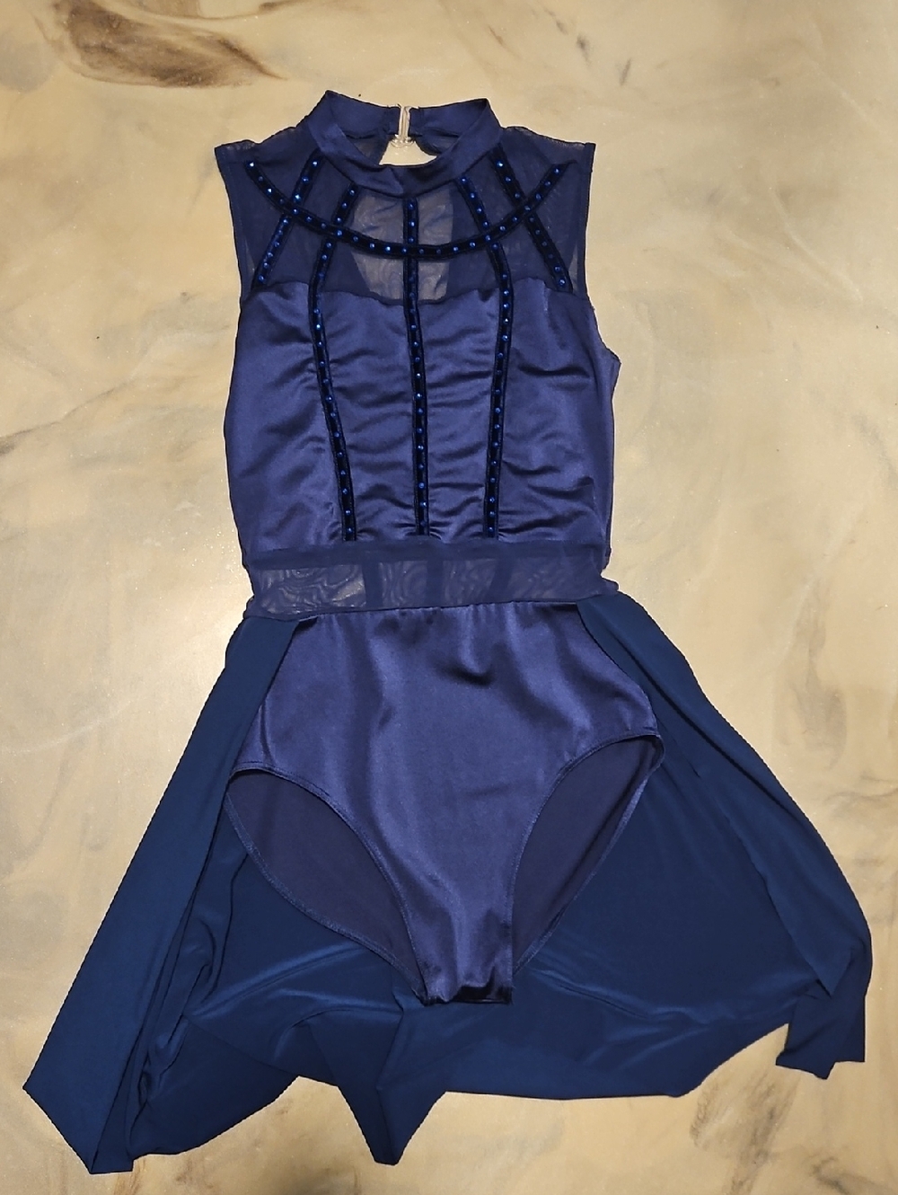 Weissman Deep Blue Dance Leotard Adult Small